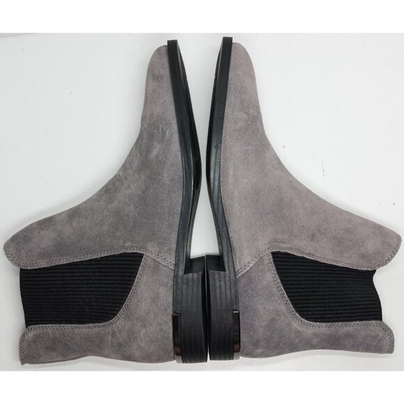 Nine West Womens 8M Agate Chelsea Ankle Boot Gray Suede Leather Bootie LKNW - Picture 10 of 10